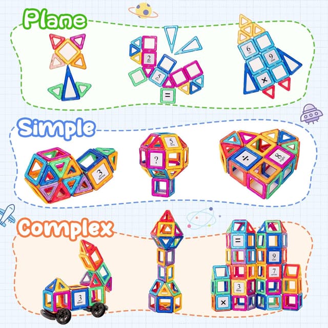 Thumbnail 1 de aaczly Bloques Magnéticos 74 Piezas - Diversión Educativa 🎉