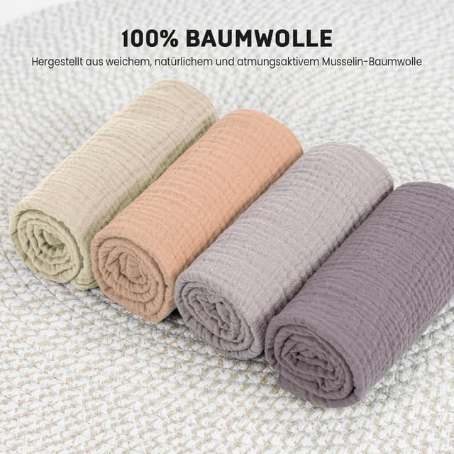 Detalle 2 de Baby Mulltücher 4er Set 60 x 60 cm