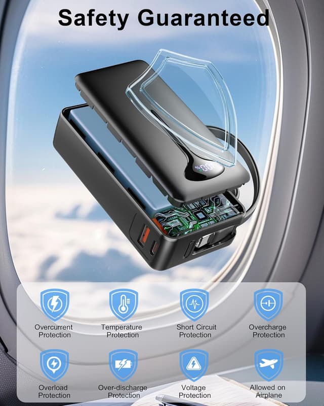 Detalle de Fast 22.5W 10,000mAh Power Bank 192g