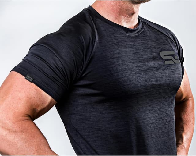Detalle de Satire Gym T-Shirt sportiva da uomo traspirante (S-XXL) per corsa e fitness