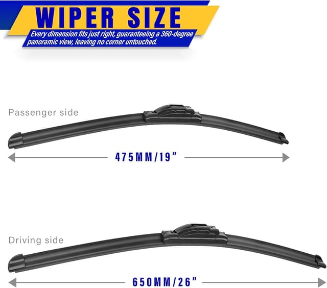 Detalle 2 de 26" 19" Windshield Wiper Blades for Honda Accord