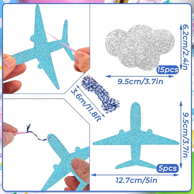 Detalle 2 de SUNBEAUTY Flugzeugbanner 3 m Wolken