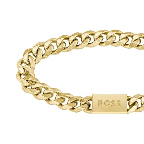 Detalle 2 de BOSS 1580403M Pulsera cadena oro amarillo ⛓