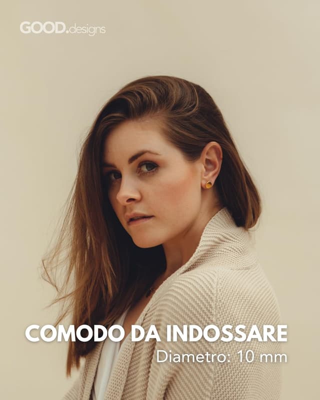 Detalle 1 de GD GOOD.designs orecchini tondi 10 mm