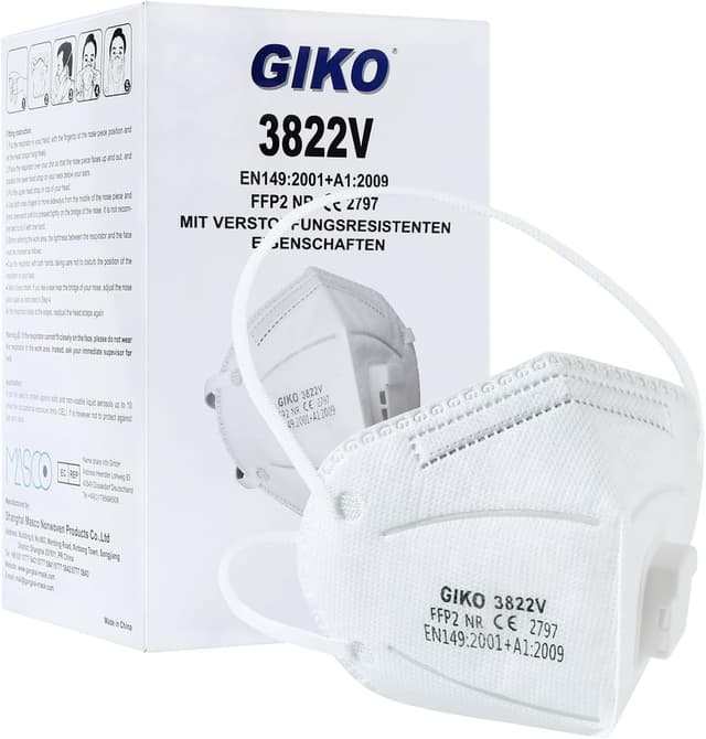 Detalle de GIKO FFP2 Maske mit Ventil 20 Stück