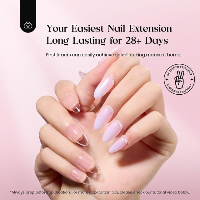 Detalle de Beetles Nail Tips Set 600 Stück Mandel