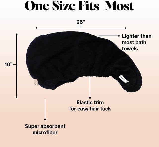 Detalle 1 de Kitsch Microfiber Hair Towel Wrap 30min ⏱