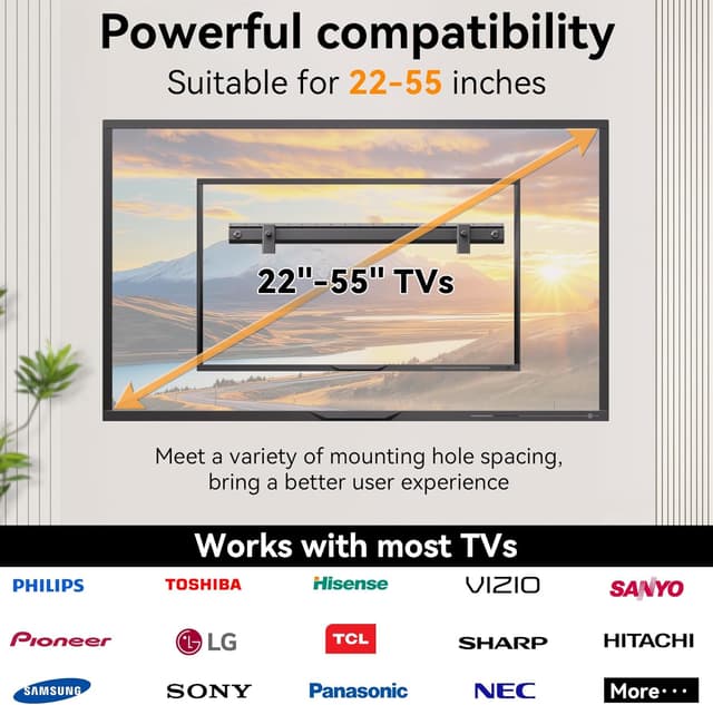 Detalle de Aetubree No Drill TV Wall Mount 55 inch