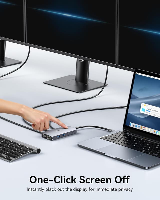 Detalle 1 de MOKiN triple display USB-C dock