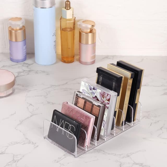 Thumbnail 6 de Fentar 2-Pack Clear Acrylic Eyeshadow Palette Organisers (7 Slots, Compact Desk Storage)