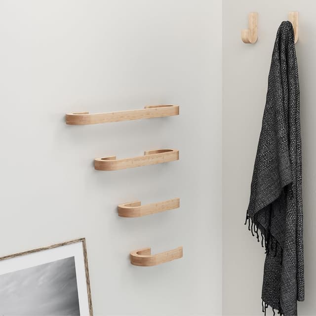 Thumbnail 3 de Gedy Himalaya Porte-serviette en bambou 2 pièces