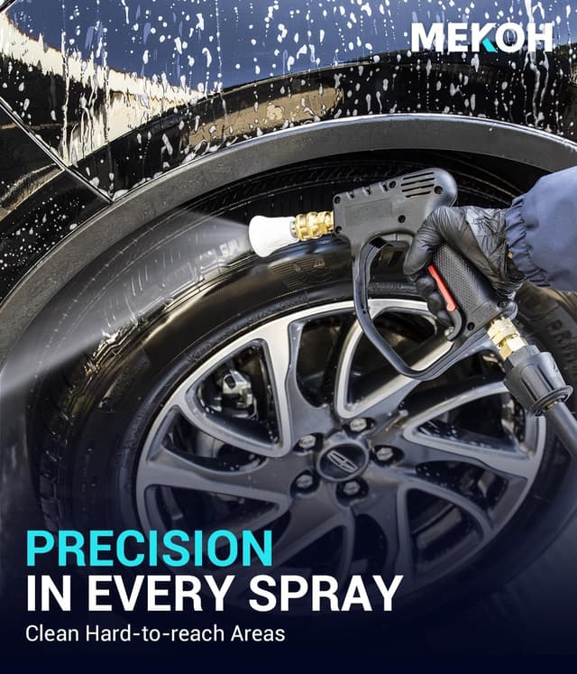 Detalle de MEKOH stubby pressure washer gun (quick release, 1/4” outlet) for Karcher K2–K7