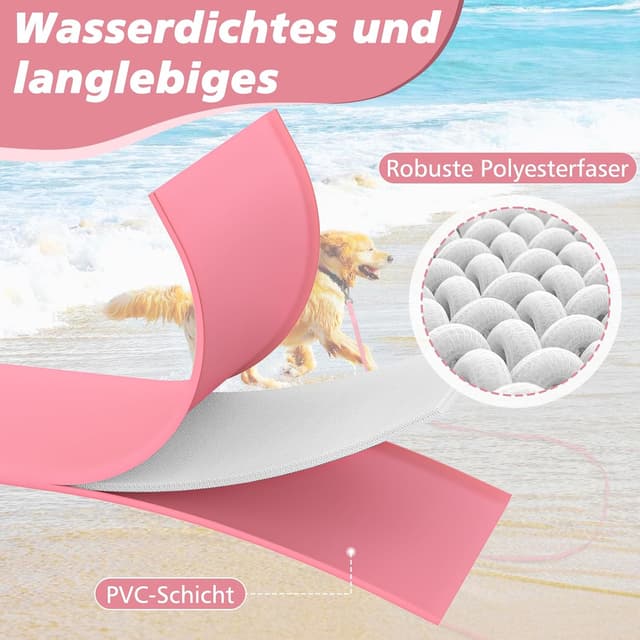 Detalle de X XBEN Wasserdichte Schleppleine für Hunde mit abschließbarer Karabiner-Klemme – 10 m gummiert