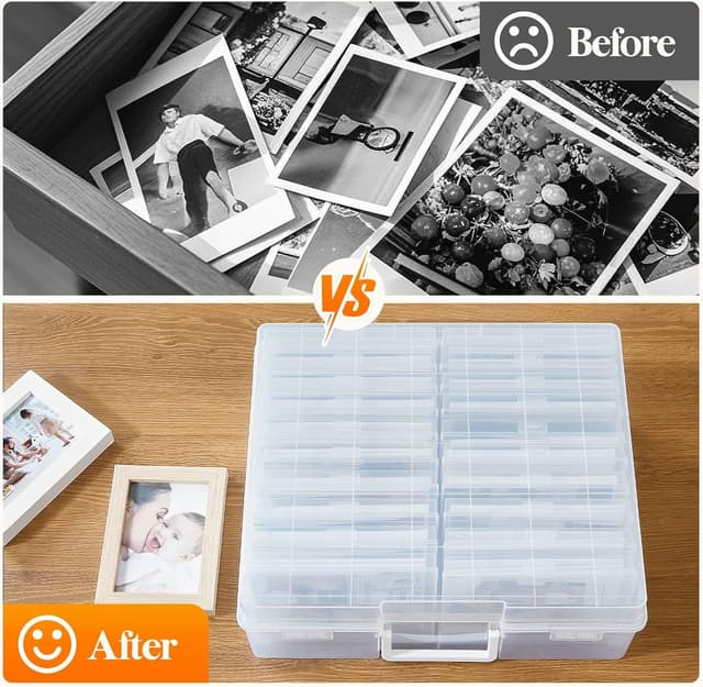 Detalle 2 de Lifewit Fotoaufbewahrungsbox 20 Innere Fotohalter Foto-Organizer