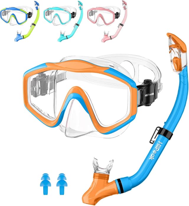 Detalle de HiiPeak Kids snorkel set for dry breathing