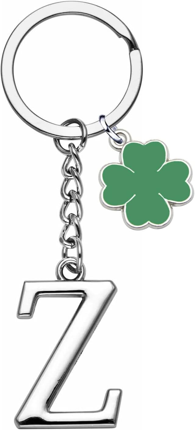 Detalle de Porte-clés lettre initiale YJYJZX avec pendentif en alliage (A-Z 26) – idée cadeau pour amis et proches
