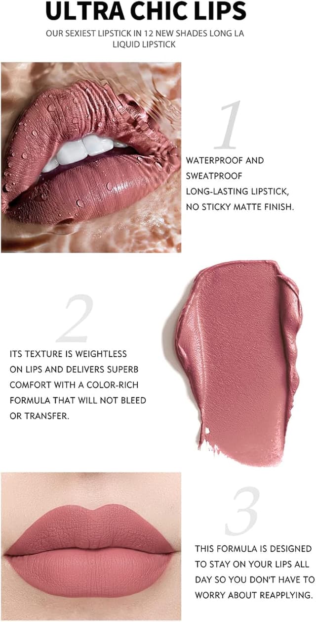 Detalle de Ensemble rouge à lèvres liquide mat 02