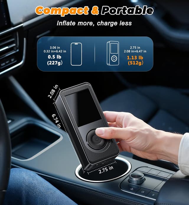 Thumbnail 4 de Tire Inflator Portable Air Compressor 150 PSI