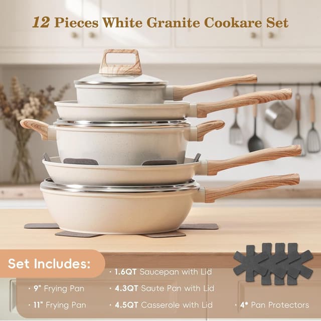 Detalle 2 de SODAY 12-Pc Non-Stick Cookware Set ⚙