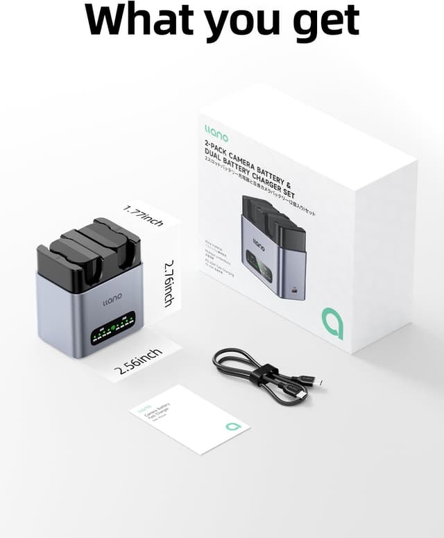 Thumbnail 6 de llano 2-Pack EN-EL15C Batteries and 20W Fast Charger (with LED display) for Nikon Z series