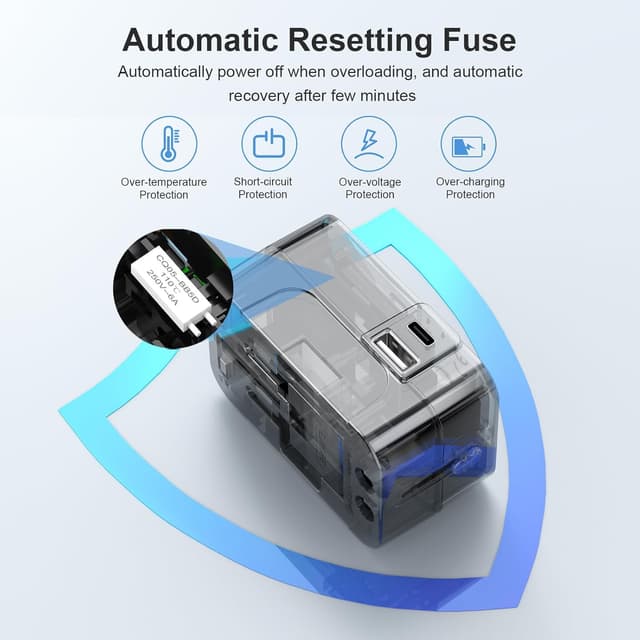 Thumbnail 4 de Amoner Adaptador de Viaje Universal USB