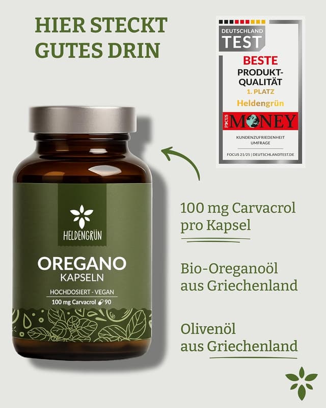 Thumbnail 6 de Heldengrün Oregano Öl Kapseln 100 mg Carvacrol