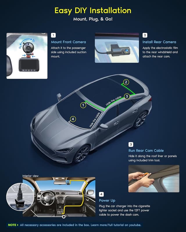 Thumbnail 6 de ROVE R2-4K Dual Dash Cam 128GB