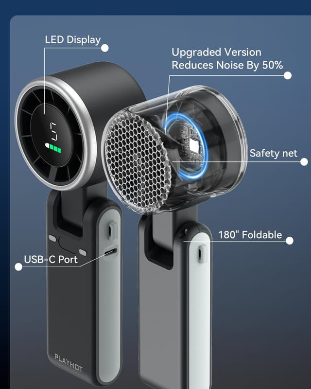 Thumbnail 4 de PlayHot Portable Handheld Turbo Fan 5 Gear Wind