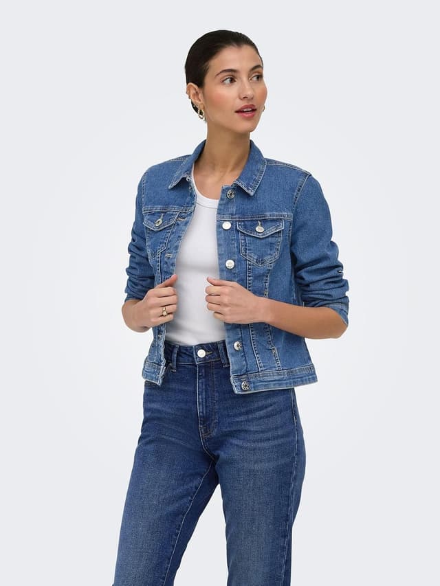 Detalle 2 de ONLY ONLWONDER giacca in denim da donna, taglio leggermente aderente