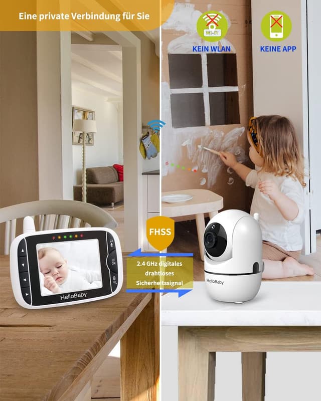 Thumbnail 5 de HelloBaby Baby Monitor 3.2-inch screen