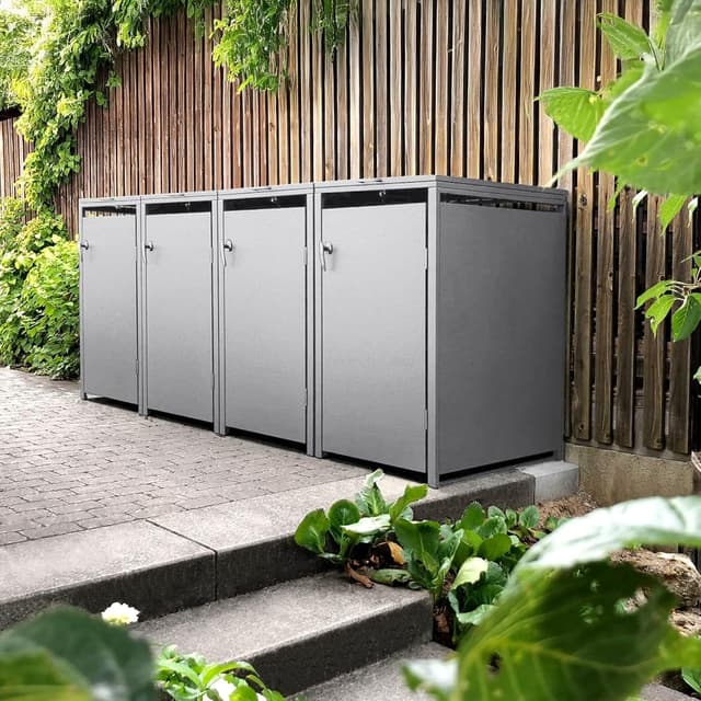 Detalle 1 de Metzler Mülltonnenbox 4er 240L