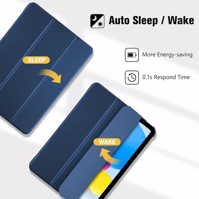 Detalle de ProCase Hülle für iPad A16 (11. Generation 2025) & iPad 10. Generation 10,9" – dünnes Hardcase Smart Cover (Navy)