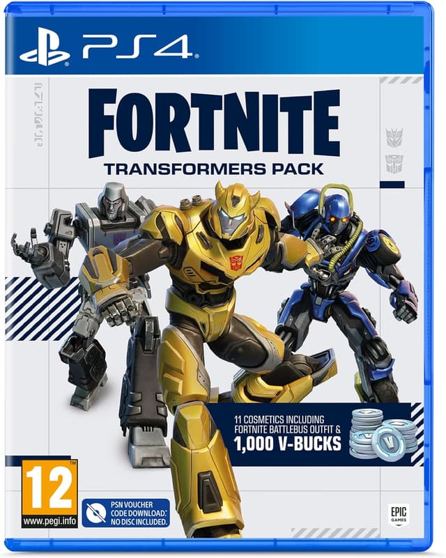 Detalle de Fortnite Transformers Pack (PS4) – Game Download Code in Box