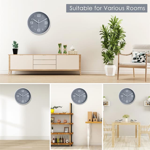 Thumbnail 5 de Topkey 12 Inch Silent Wall Clock