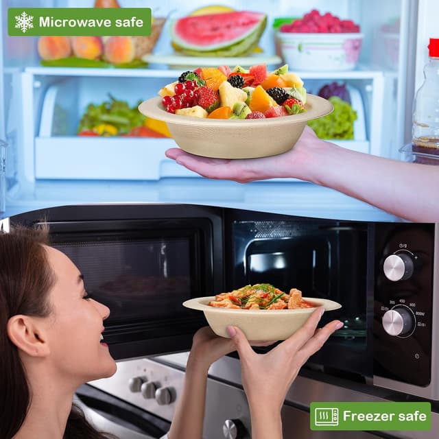 Thumbnail 3 de GREENESAGE 16oz Sugarcane Bowls Eco-friendly