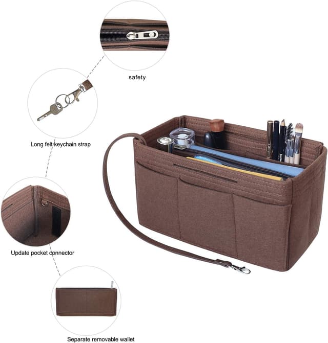 Thumbnail 3 de Soyizom Felt Tote Organiser Large Coffee