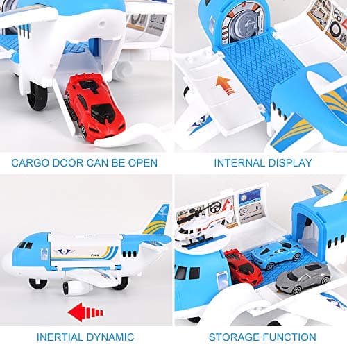 Thumbnail 1 de M Zimoon Aviones de Juguete ✈️ con Coches y Helicóptero