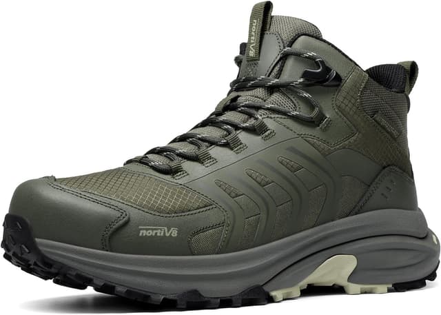 Detalle de NORTIV 8 Men’s Waterproof PRO Hiking Boots (Armadillo FieldLite) with Rebound Tech