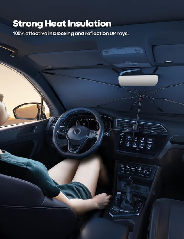 Detalle de Lamicall Car Windshield Sunshade 52x31