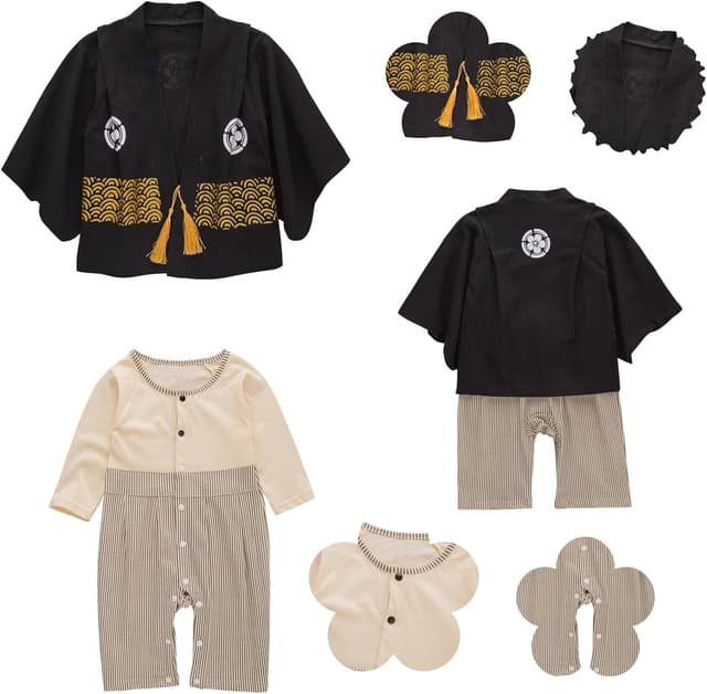 Detalle de KRUIHAN kimono bimbo in cotone 9-36 mesi