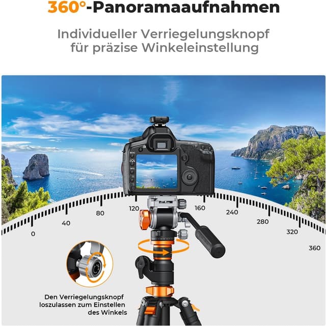 Thumbnail 3 de K&F CONCEPT FH-03 Fluidkopf 5 kg