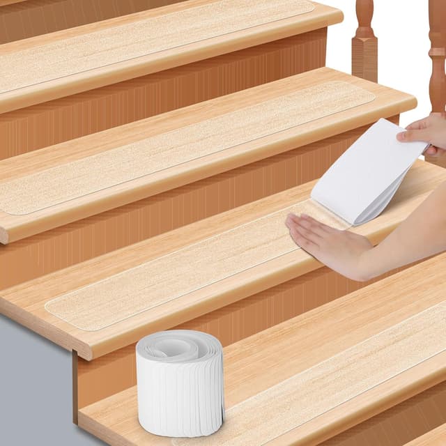 Detalle de Cozary Tapis antidérapant escalier transparent 60x15 cm