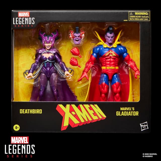 Detalle de Hasbro Marvel Legends: set da 2 action figure Deathbird e Marvel’s Gladiatore (X-Men) con accessori