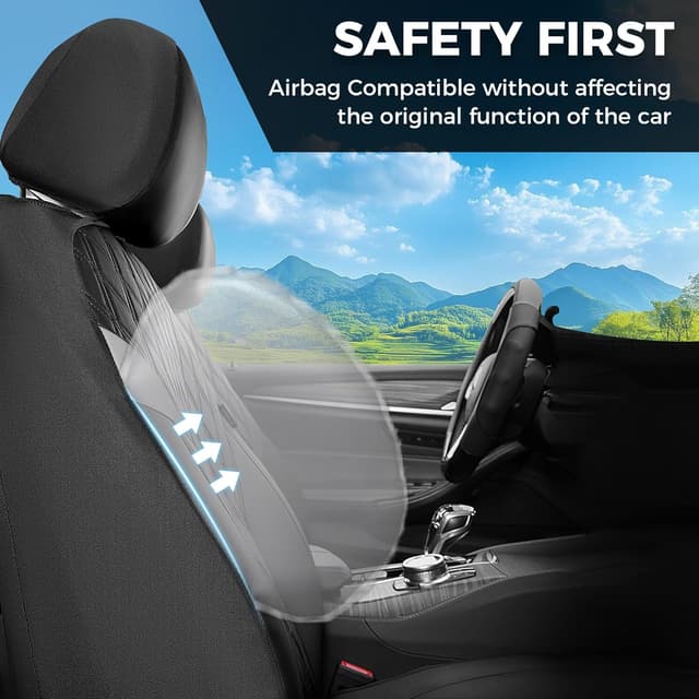 Thumbnail 6 de FLORICH Universal Waterproof Faux Leather Seat Covers Full Set (Front & Rear)