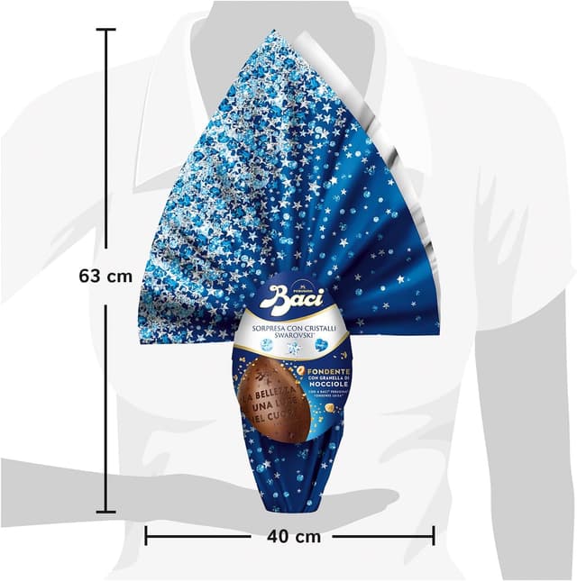 Thumbnail 6 de Baci Perugina Uovo di Pasqua 2026 al cioccolato fondente con granella di nocciole, 310 g