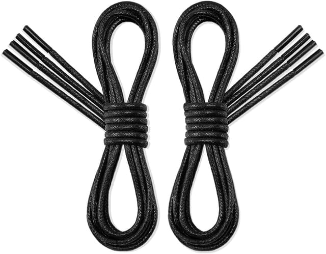 Detalle de RJ-Sport 2 Paar dünne Oxford-Schnürsenkel, gewachst, rund (2,5 mm) – 60 bis 140 cm