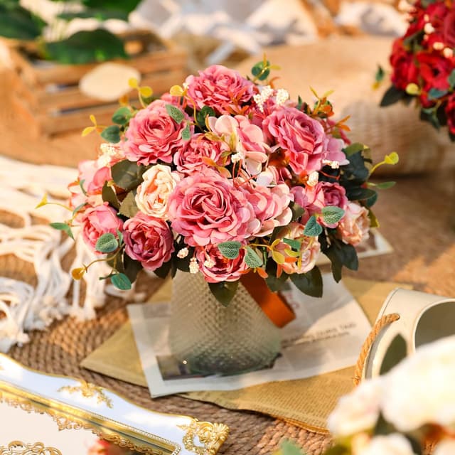 Thumbnail 1 de Floweroyal 4 Bunches Artificial Peony Flowers