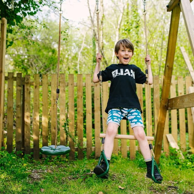 Detalle 2 de Jaques of London Button Swing Set for Kids (Outdoor Garden Swing Seat)