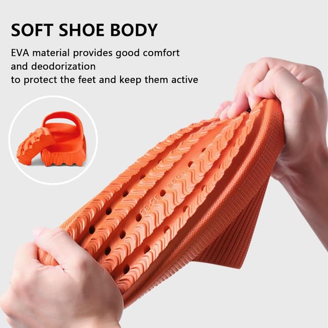 Detalle de HEOAARG Chaussons antidérapants homme/femme « Nuage » en EVA, sliders à séchage rapide