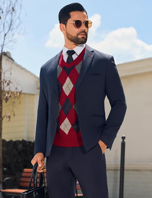 Thumbnail 6 de Sykooria Pullunder Herren V-Ausschnitt S-XXL